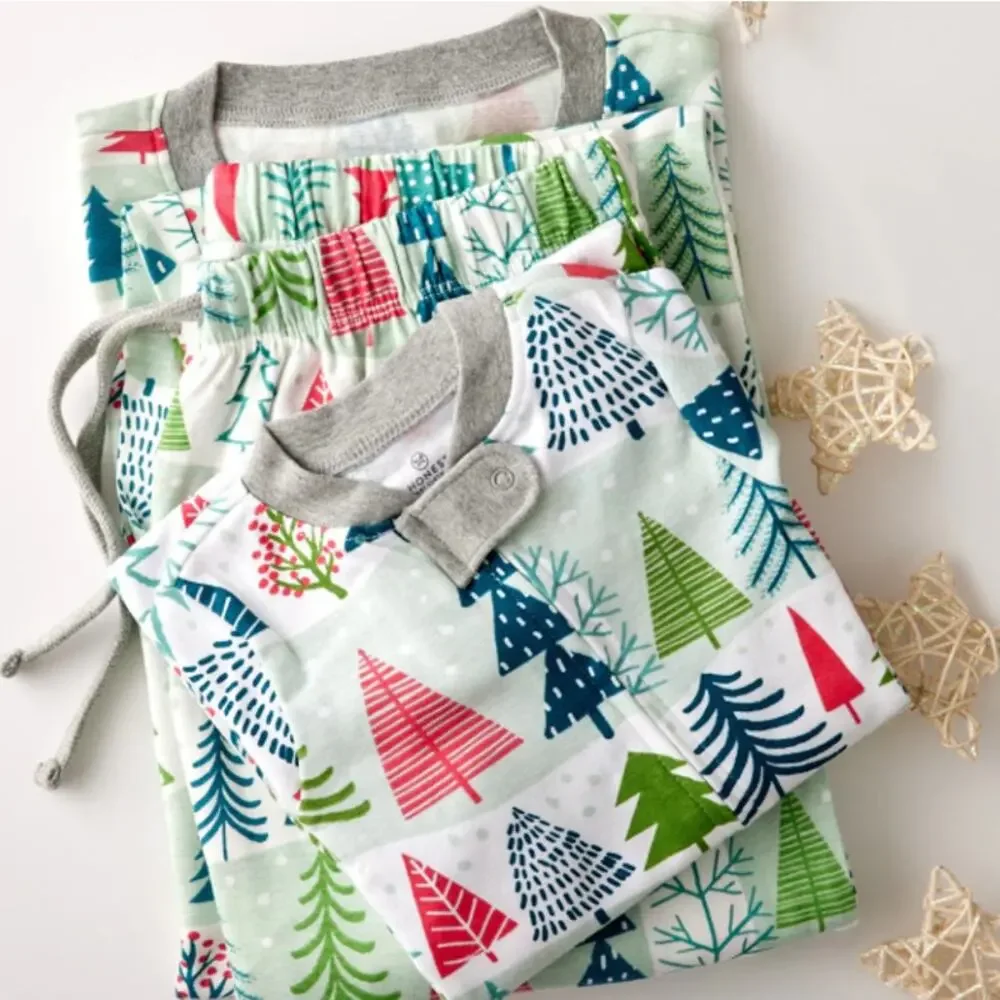 Honest Baby Clothing Organic Cotton Holiday Matching Family Pajamas